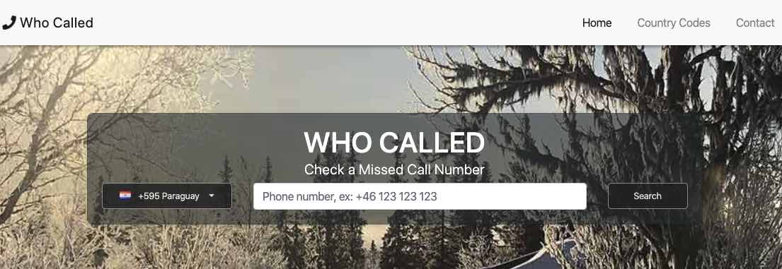 Screen capture of whocalled.today